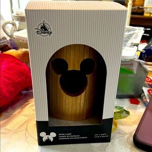 Disney Wooden Mickey Mouse Desk Lamp New